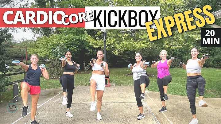 20 MIN Low Impact Cardio Core Kickbox | Intense Ca...