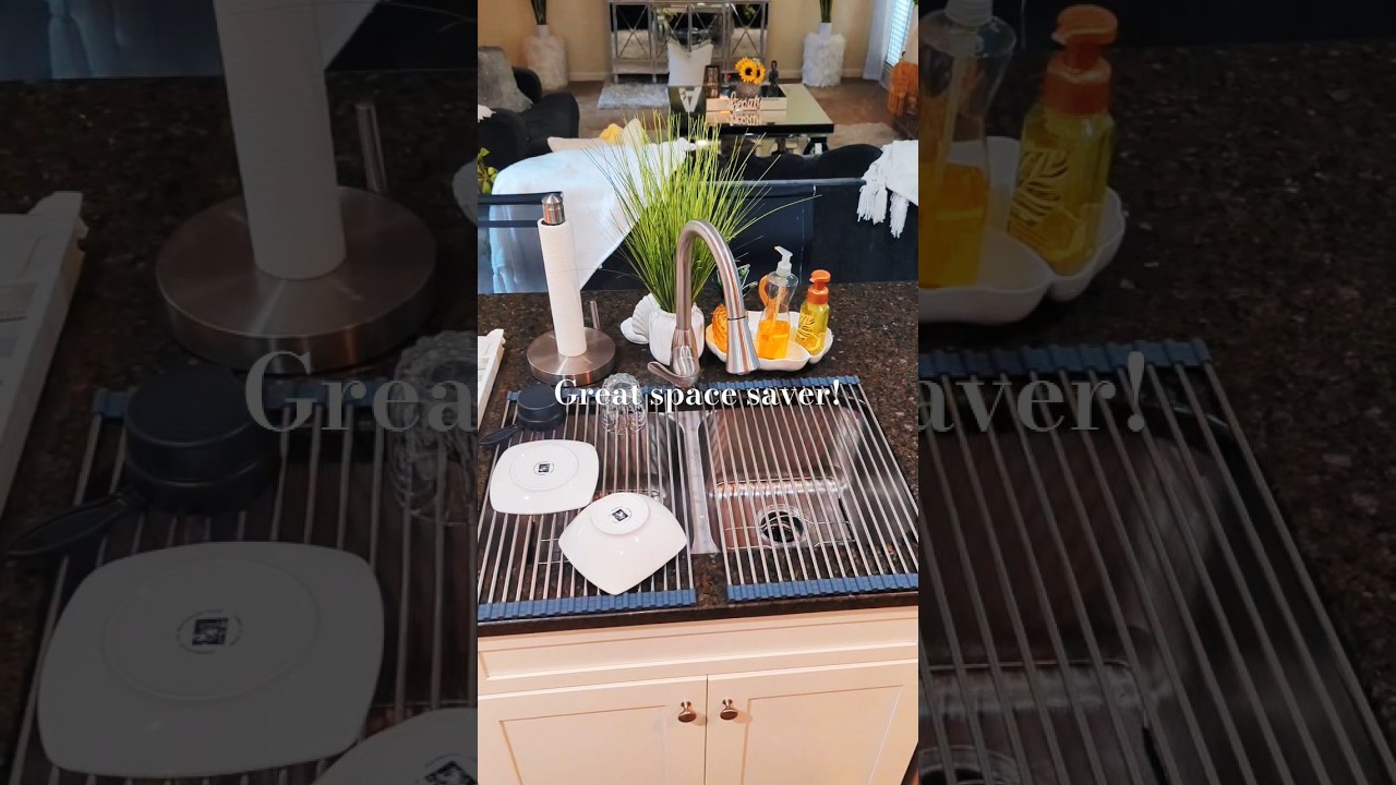 Target Review:  Brightroom Over-the-Sink Dish Drainer | Roll-Up Dish-Drying Rack | 