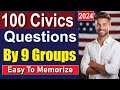 100 civics questions and answers 2024 by groups   citizenship interview 2024 civics test