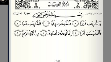 ( ١ ) سورة الذاريات : من الآية ( ١ - ٦ ) الجزء السادس والعشرون
