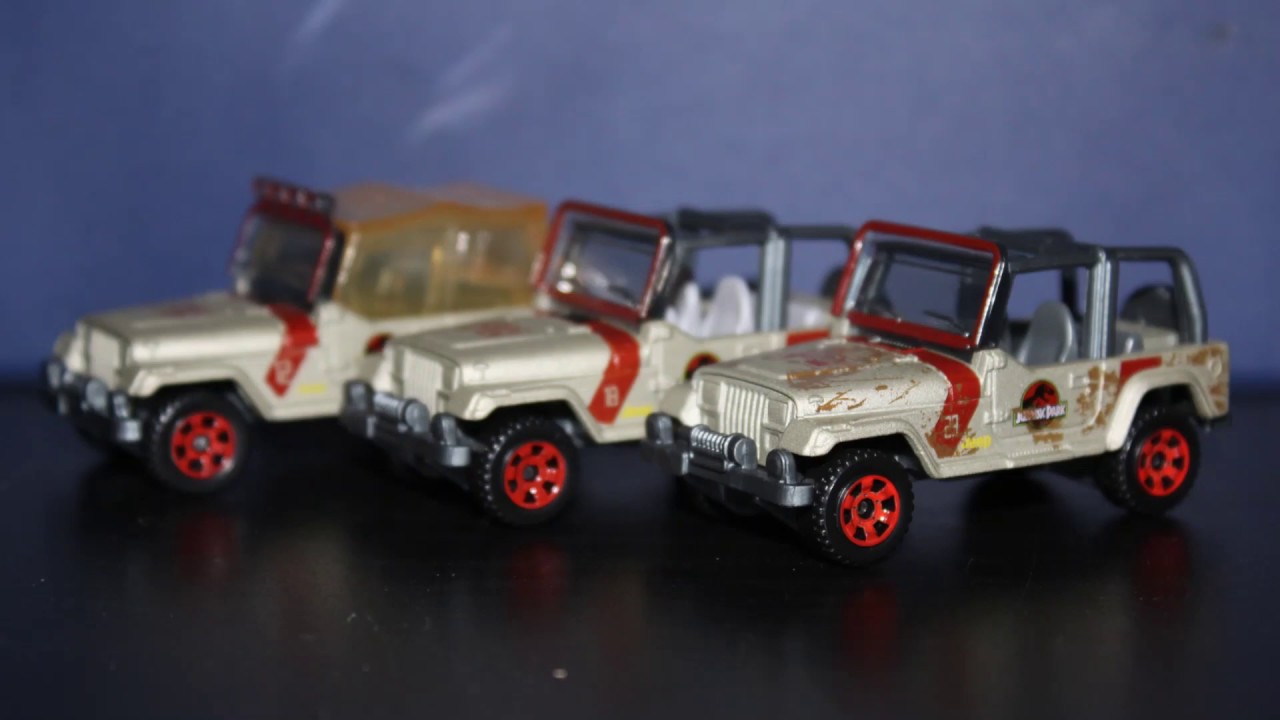Matchbox Jurassic Park Jeep Wrangler Comparison YouTube