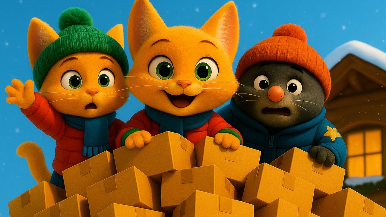 Too Many Boxes! Winter Surprise for Bunny | Happy Kids Songs & Nursery Rhymes by Cats Family 3D