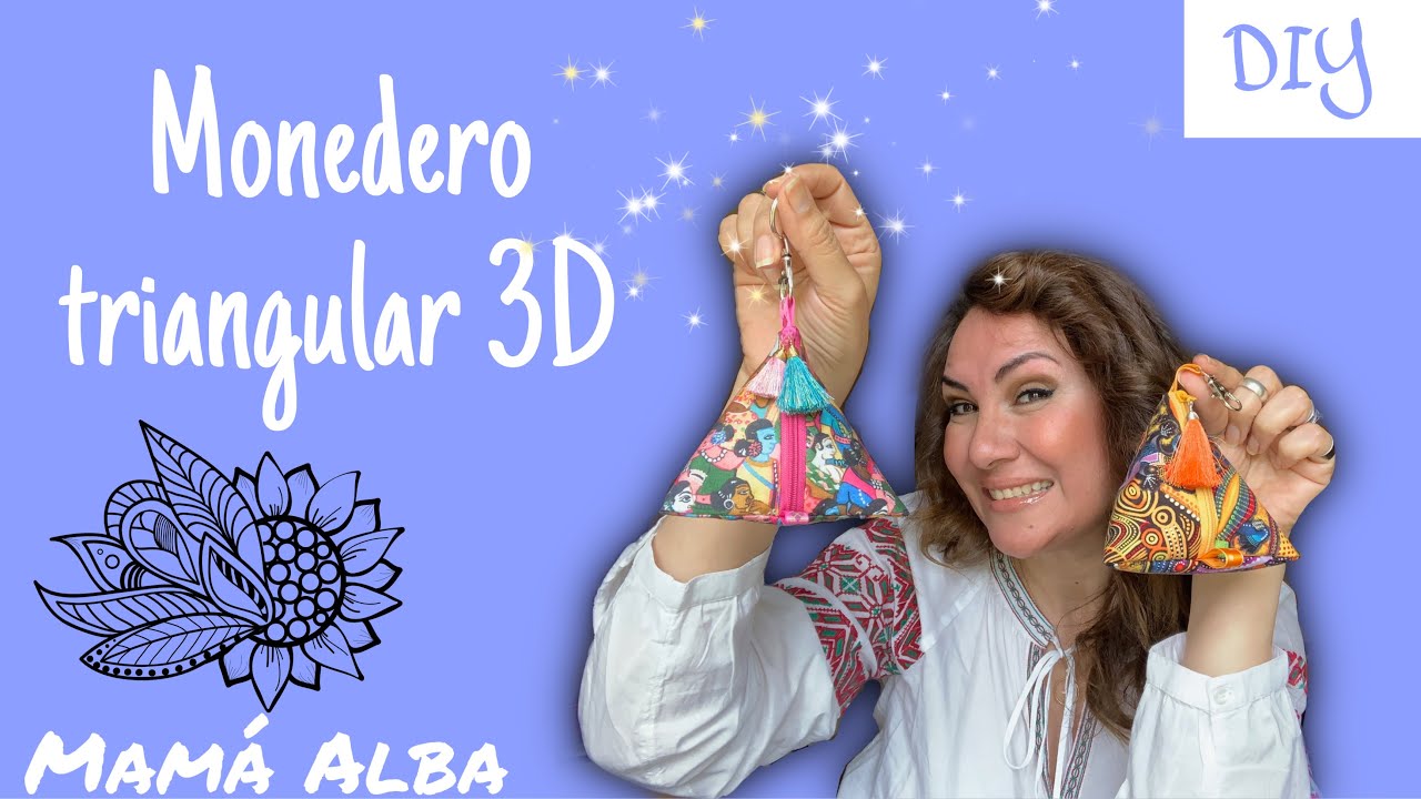 DIY | MONEDERO TRIANGULAR 3D  | MAMÁ ALBA