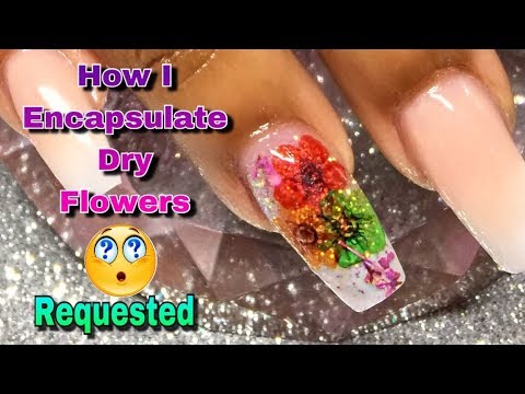 Oh WOW! Wonderful glass nails with encapsulated dried flowers. These have  taken the salon but storm glass nails wi… | Glass nails, Cute nails, Makeup  nails designs