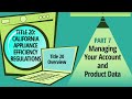 Part 7: Managing Your Account &amp; Product Data