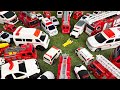 たくさんの救急車が出動！消防車・パトカーも緊急出動！サメと恐竜も登場 Many Ambulances Are Dispatched! Fire Trucks & Police Cars!