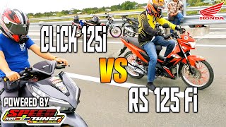 Honda Click 125fi (Speed tuner)  vs Honda RS 125 fi  | Drag race