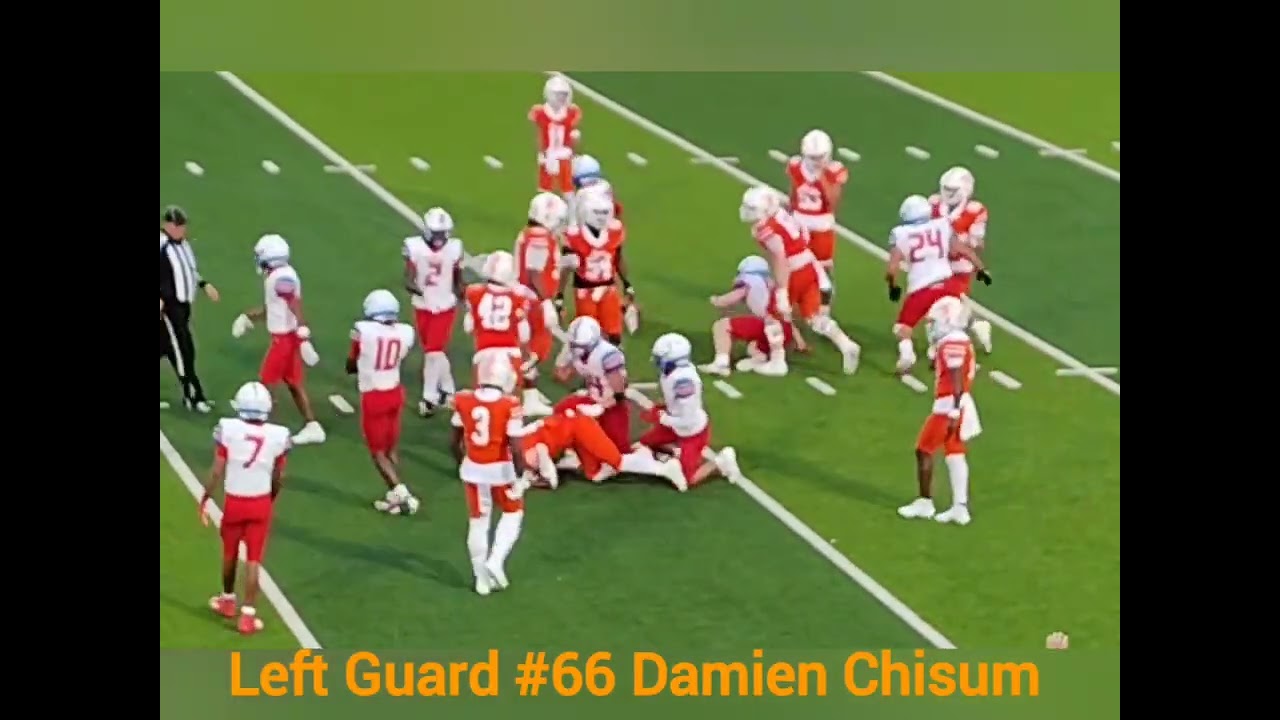 #66 Damien Chisum Texas High School Senior Left Guard 2025 Highlight Film. 