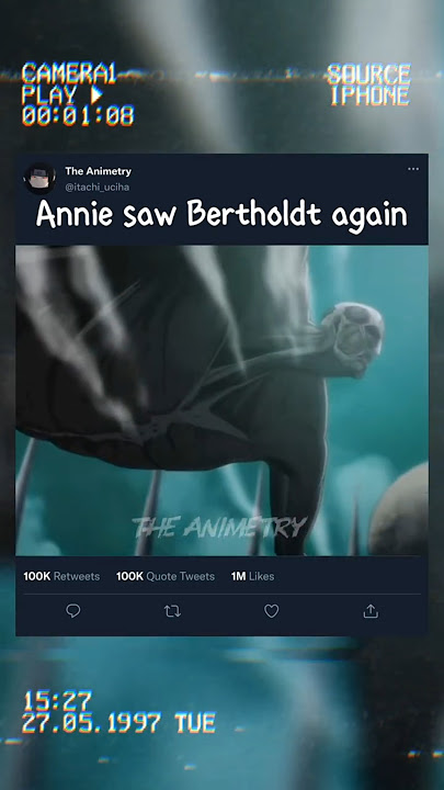 Annie saw Bertholt again😢. #shorts #aot #bertholdt #annie #viral