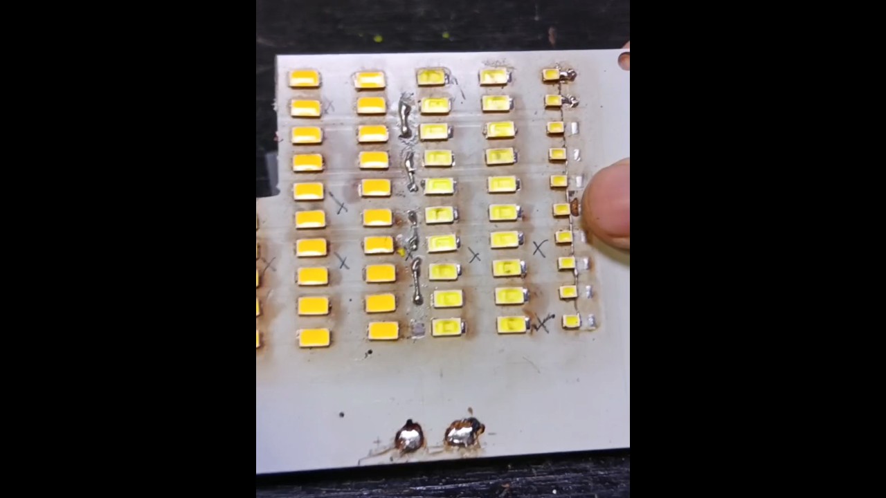 buat lampu super terang dari bekas LED rusak 