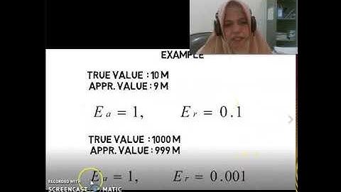 Numerical Methods  :  Error