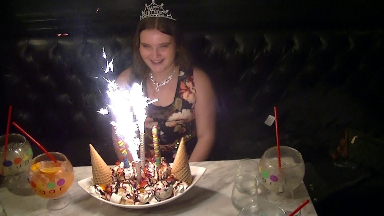 Birthday cake at Sugar Factory NY