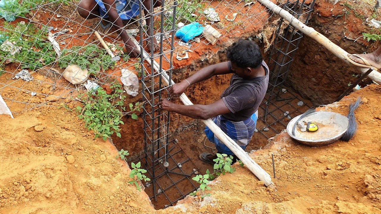 Column Footing Construction_Building Foundation Column Perfect ...