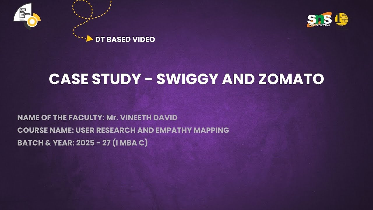 DT CASE STUDY - Swiggy and Zomato | UREM | SNS INSTITUTIONS - YouTube