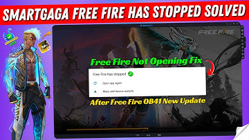 How to Fix Smartgaga Free Fire Has Stopped Error | Smartgaga Free Fire Not Opening Problem Solved