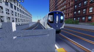 Roblox - Railfanning trains in Subway Train Simulator: A/C/E Lines (State St)