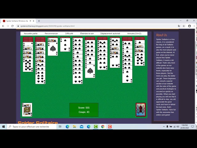 Spider Solitaire Online  Play the Card Game at Coolmath Games