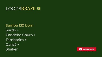 Samba 130 bpm - Surdo + Pandeiro Couro + Tamborim + Ganzá + Shaker