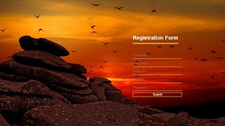 How to make Transparent Registration Form  || With using HTML and CSS