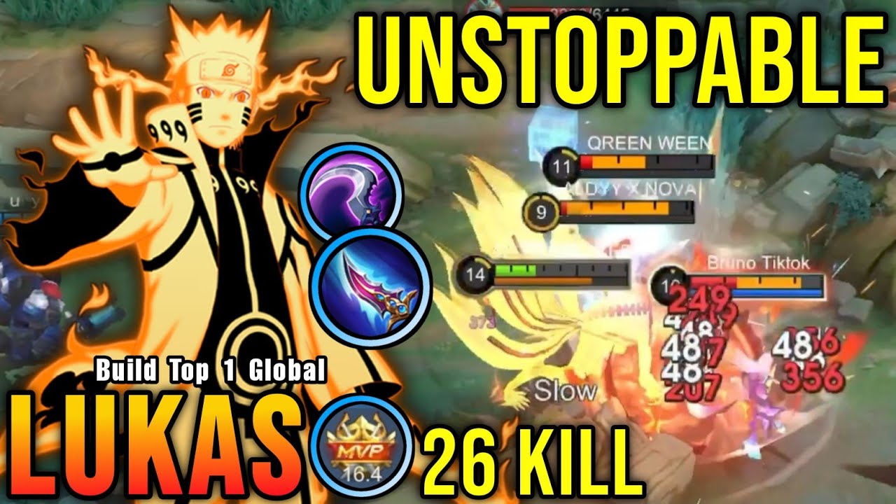26 Kills!! You Must Try This Lukas Build 100% UNSTOPPABLE!! - Build Top 1 Global Lukas ~ MLBB