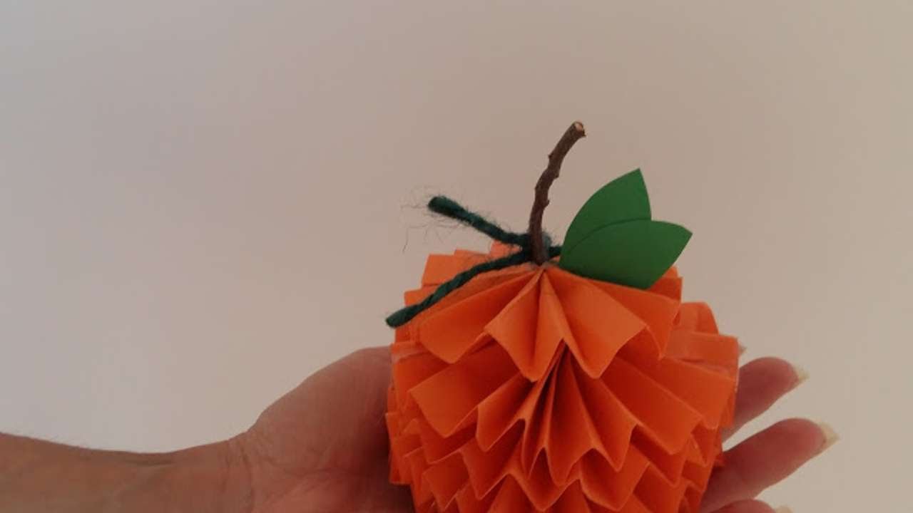 How To Make Paper Pumpkins - DIY Crafts Tutorial - Guidecentral - YouTube
