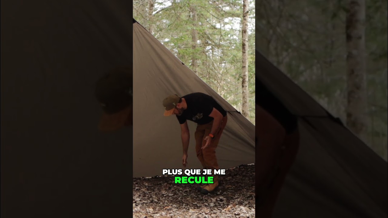 Configuration de toile en camping #camping #survival #bushcraft