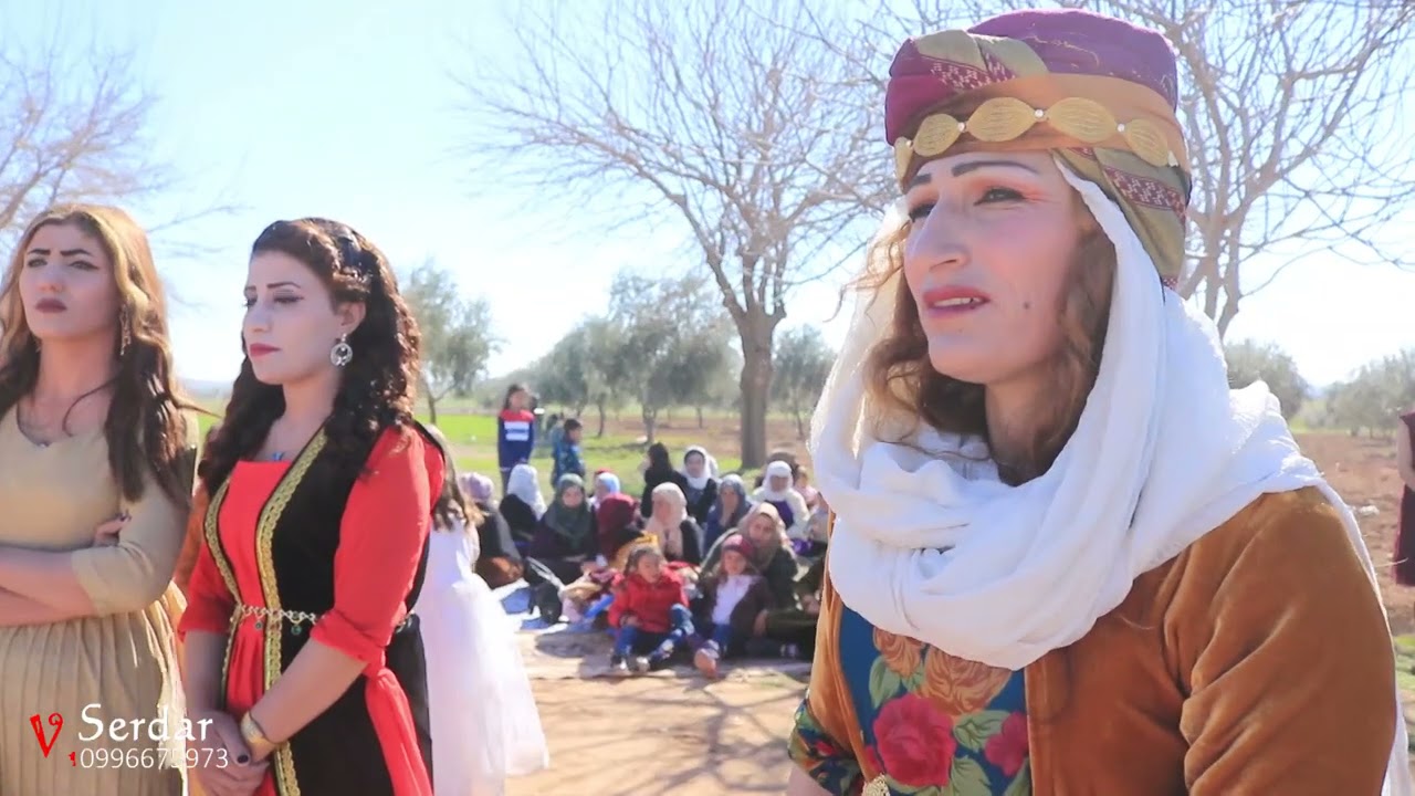 حفلات كرد روج افا كوباني قرية بئر بكي حفلة الزفاف العروسين احمد و شيرين رقم 1