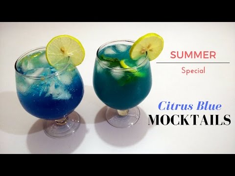 Citrus Blue Mocktail | Refreshing Summer Drinks Recipe