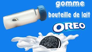 DIY  Mini gomme bouteille de lait oreo (liquide)┃Reva ytb