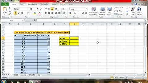 TUTORIAL CARA MENCARI MEAN, MEDIAN, MODUS DAN MEMBUAT HISTOGRAM YOHANES B. HARTANTO_MHS P.FIS UNCEN