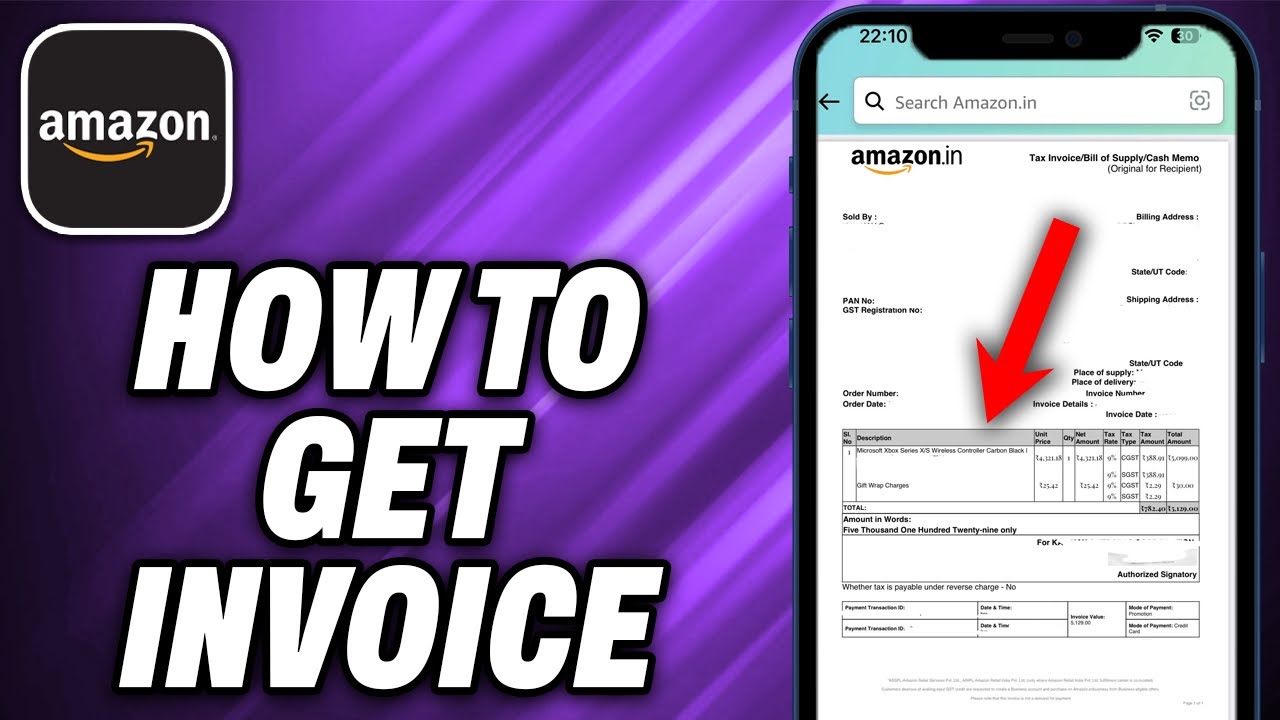How To Get Invoice On Amazon App - Quick Help - YouTube