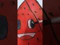 smiley watermelon 🍉 #art #painting #cuteart #watermelon #colour #paint #ytshorts #trendingshorts