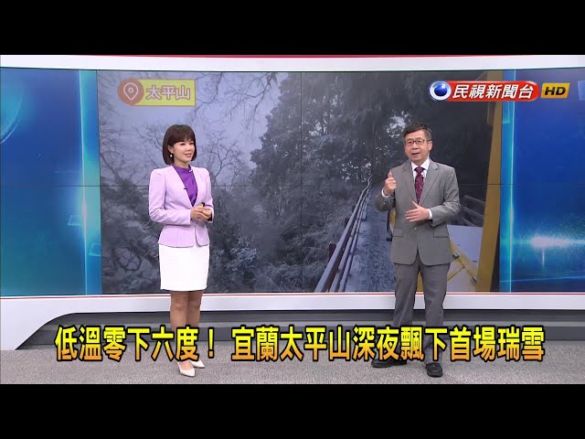 2024/12/22 【早安嘉芬】低溫零下六度！ 宜蘭太平山深夜飄下首場瑞雪－民視新聞