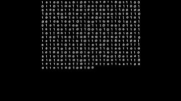 Black and white binary code handwritten animation