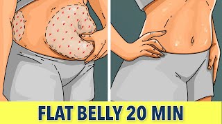 20-MIN INTENSE FLAT BELLY WORKOUT: CARDIO + ABS EXERCISES