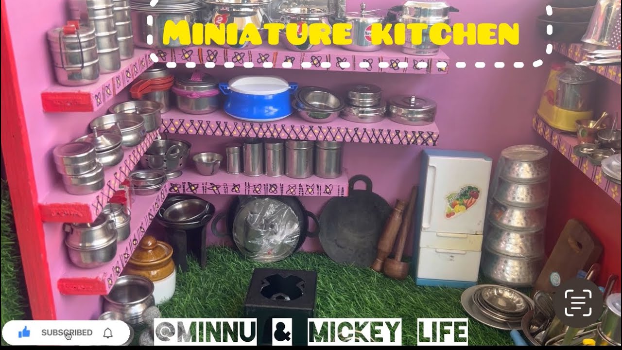 Miniature kitchen organisation Mini kitchen mini cooking toys 