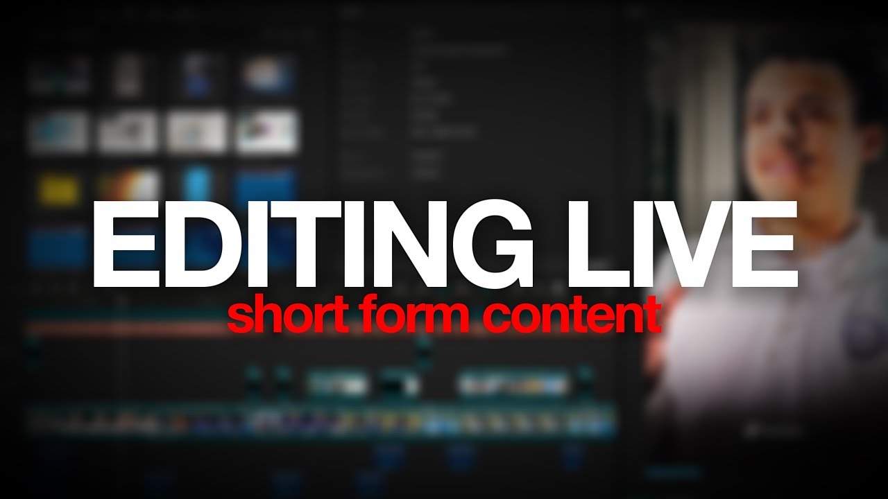 LIVE Editing - Short Form Content - YouTube