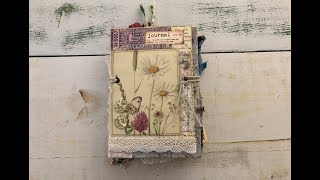 Flip Through of Handmade Journal with an Edith Holden Botanical Theme ~ Sold!