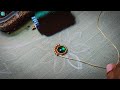 simple beautiful aari thread work using normal needle