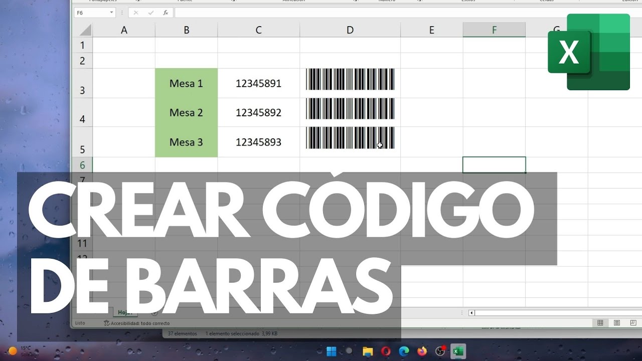 Cómo crear un CÓDIGO DE BARRAS utilizando Excel | Soluciones 🔥 - YouTube