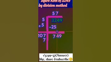 😱Square root of 3249 bydivision method#viral​#shorts #short​#youtubeshorts#youtube #shortsfeed​#yt✨️