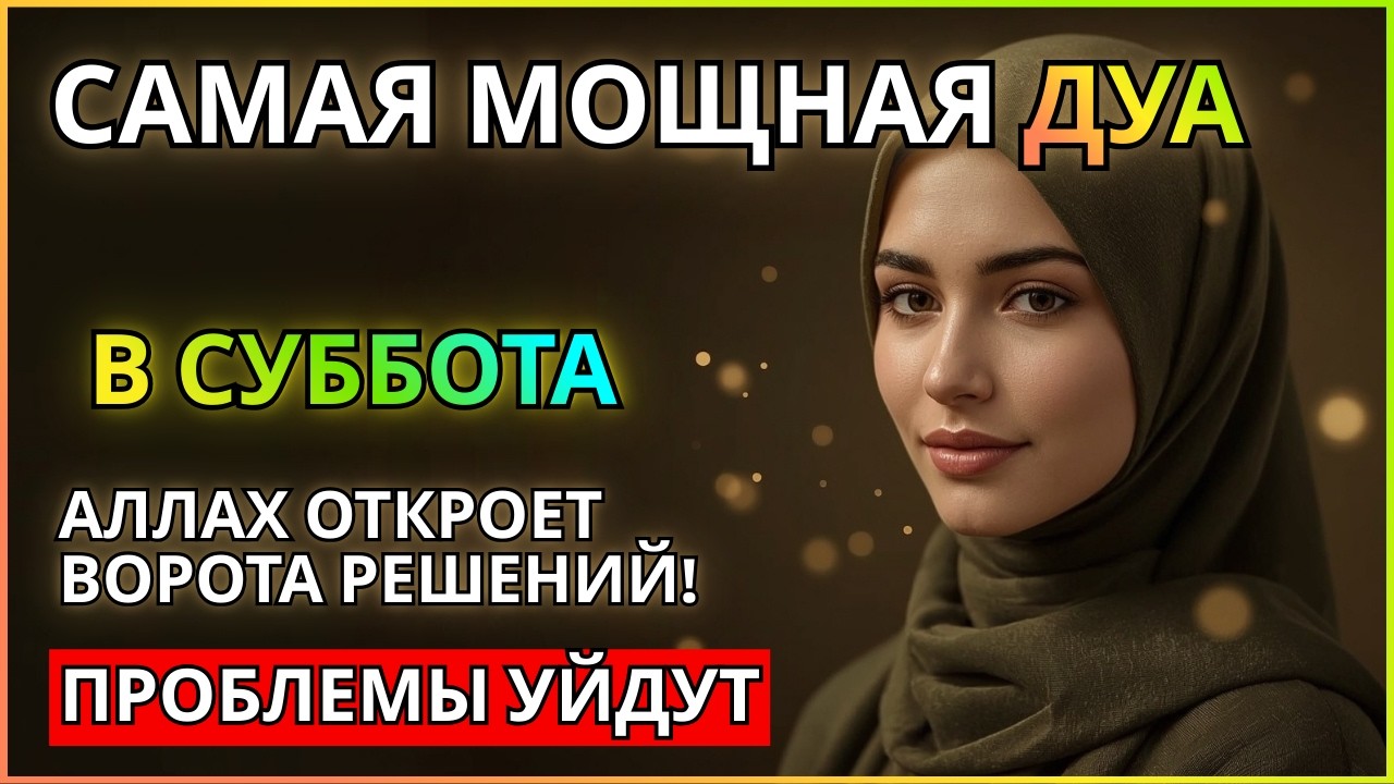 САМАЯ СИЛЬНАЯ ДУА В СУББОТА! РИЗК, БОГАТСТВО, УСПЕХ, СЧАСТЬЕ!