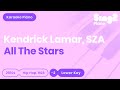 Kendrick lamar sza  all the stars lower key piano karaoke