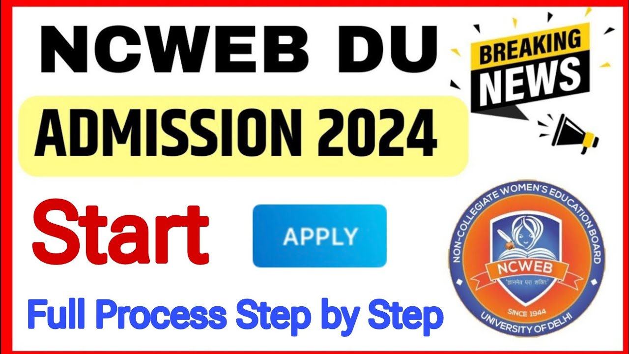 How To Fill Ncweb Du Ug Admission form 2024 Step By Step Ncweb