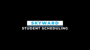Skyward Scheduling - Schedule Individual Student
