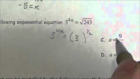 Math 30-2 Exp Functions Review MC#5