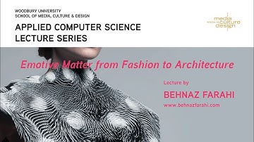 Behnaz Farahi - Applied Computer Science Fall 2018 Lecture Series