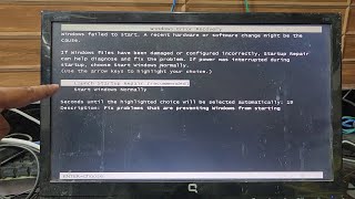 [solved] windows failed to start a recent hardware or software change might be the cause