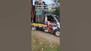 Sound horeg naik pickup sampai ban bocor