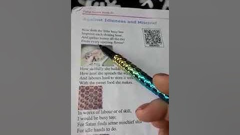 SHUGUFTA QADIR BMS YAROO Class 4th English Topic Poem Against Idleness and Mischief